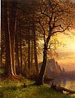 Sunset in California, Yosemite by Albert Bierstadt